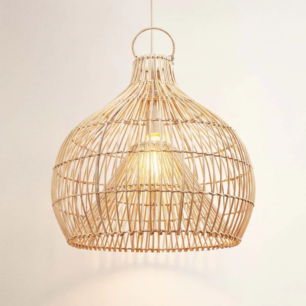 Serena Rattan Dome Light
