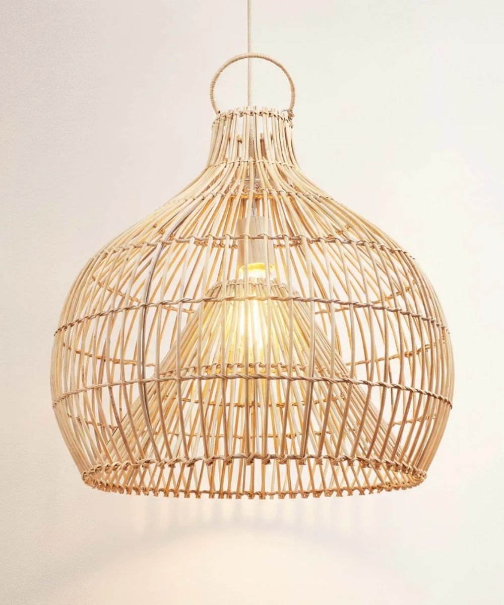 Serena Rattan Dome Light