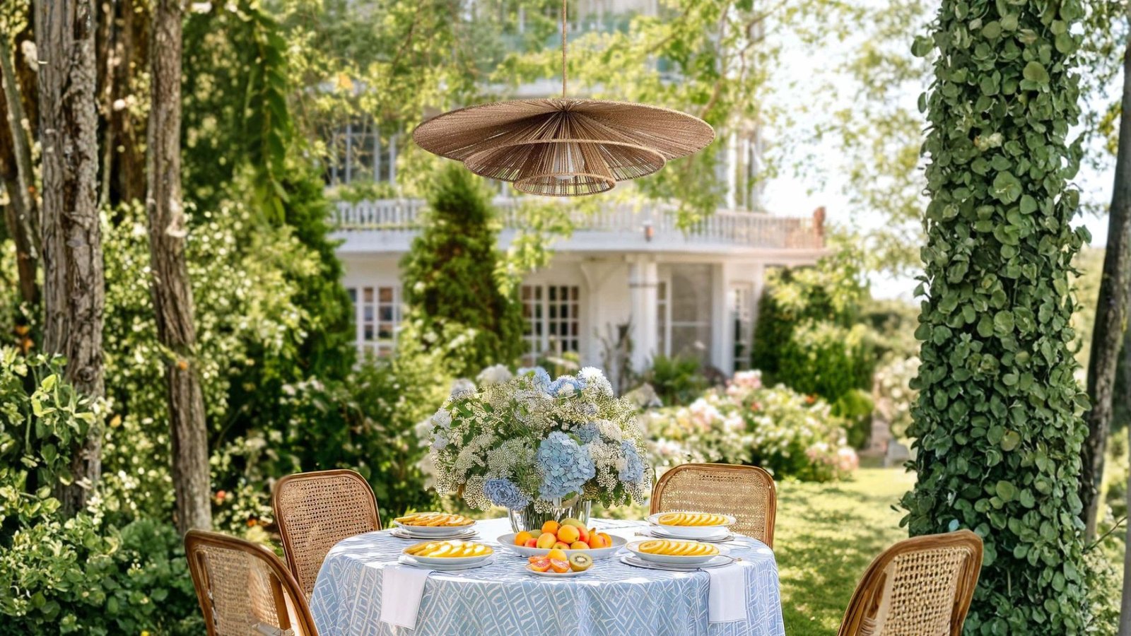 Outdoor Sammie Tier Rattan Pendant Light