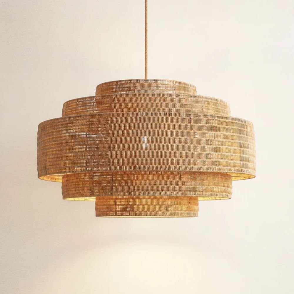 Outdoor Starry Rattan Pendant Light