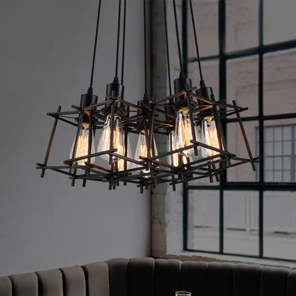 Vintage Industrial Black Metal Pendant Light