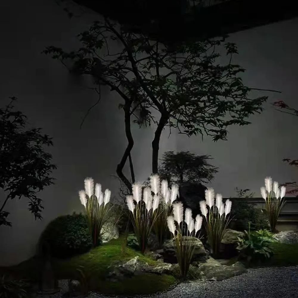 LED Reed Pampas Grass Fiber Light