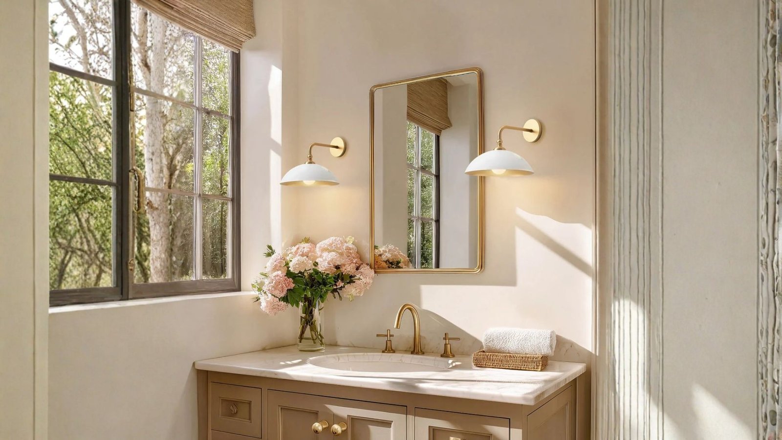 Rowabi Cuenco Dome Sconce creating warm candlelit atmosphere