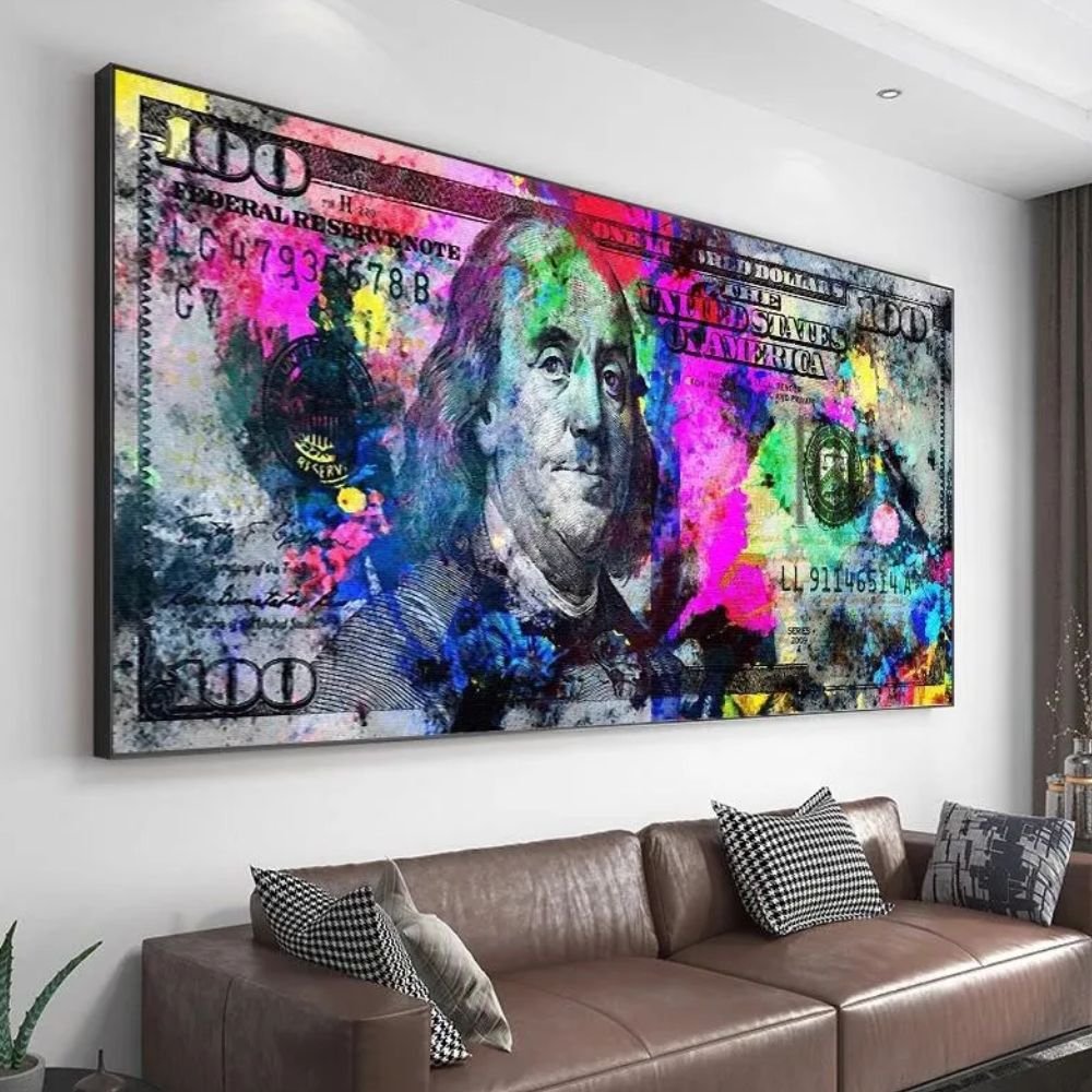 Inspirational Dollar Bill Canvas Print