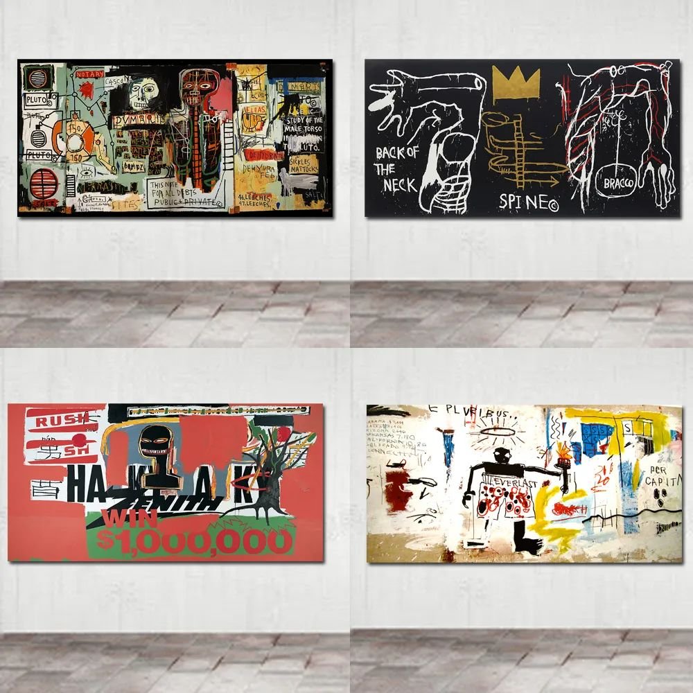 Basquiat Graffiti Art Canvas Print