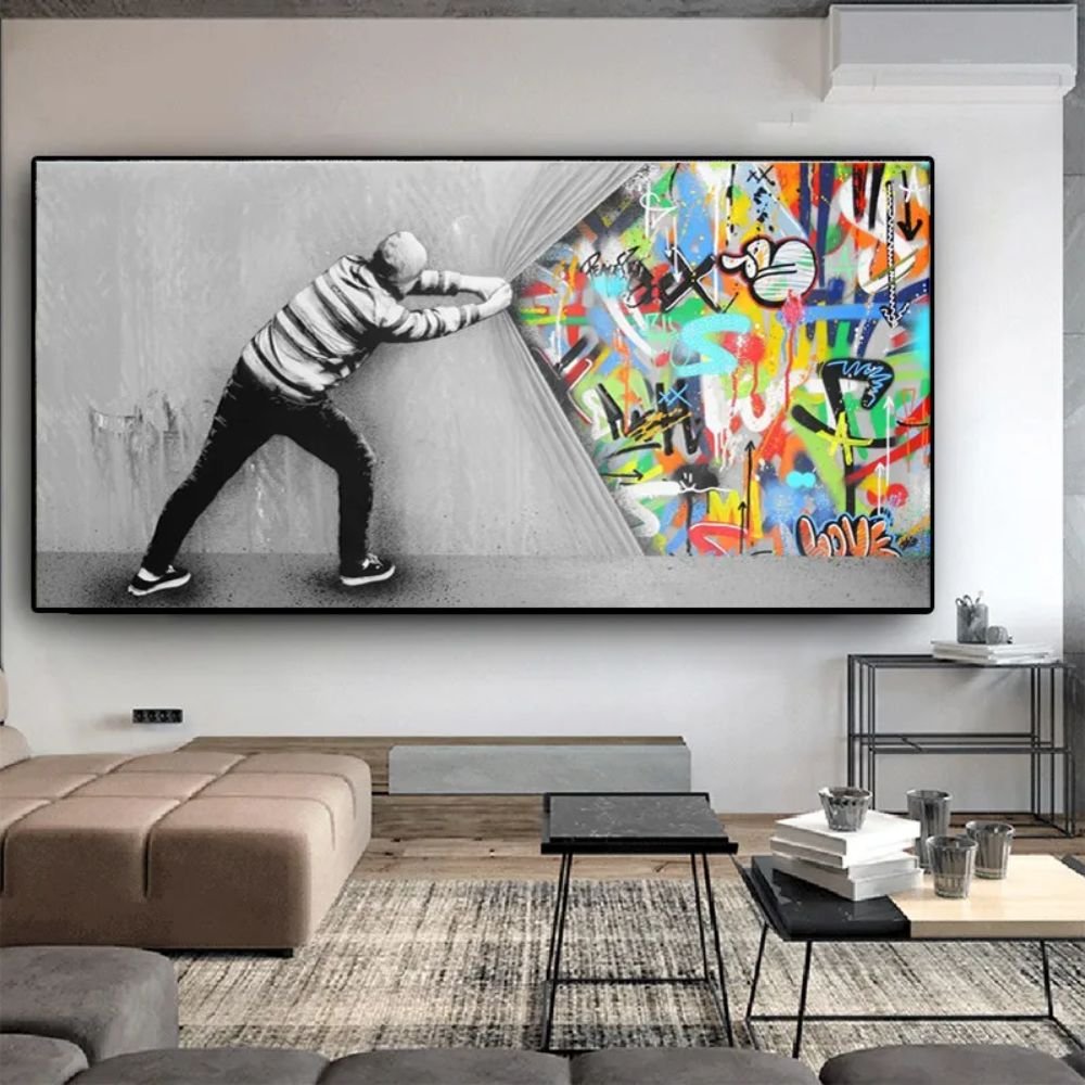 Banksy Street Art Canvas Print