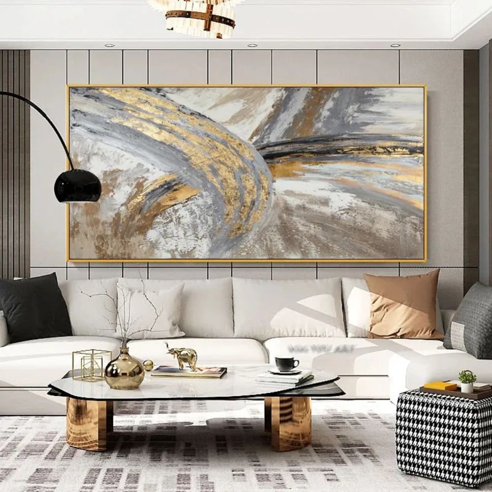 Abstract Golden Art Canvas Print
