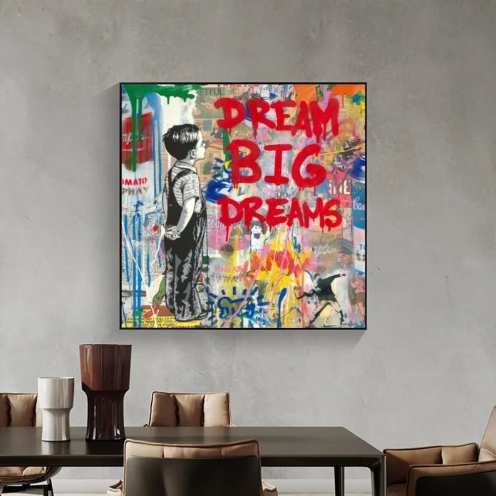 Banksy Pop Street Art Dream Animals Canvas Print