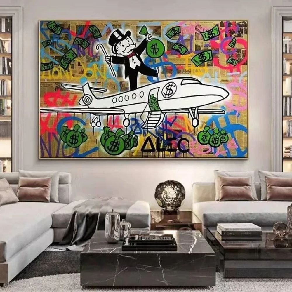 Alec Monopoly Graffiti Canvas Print