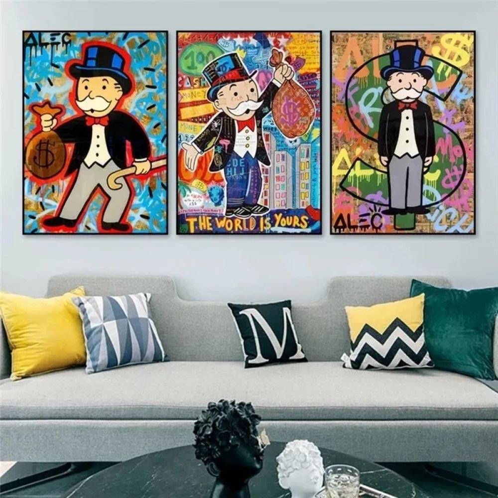 Alec Monopoly Millionaire Money Canvas Print