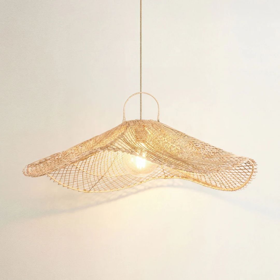 Lotus Rattan Pendant Light by Rowabi